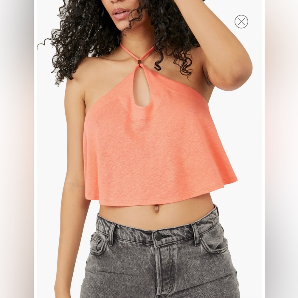NWT Free People long weekend tie neck tank (M)
